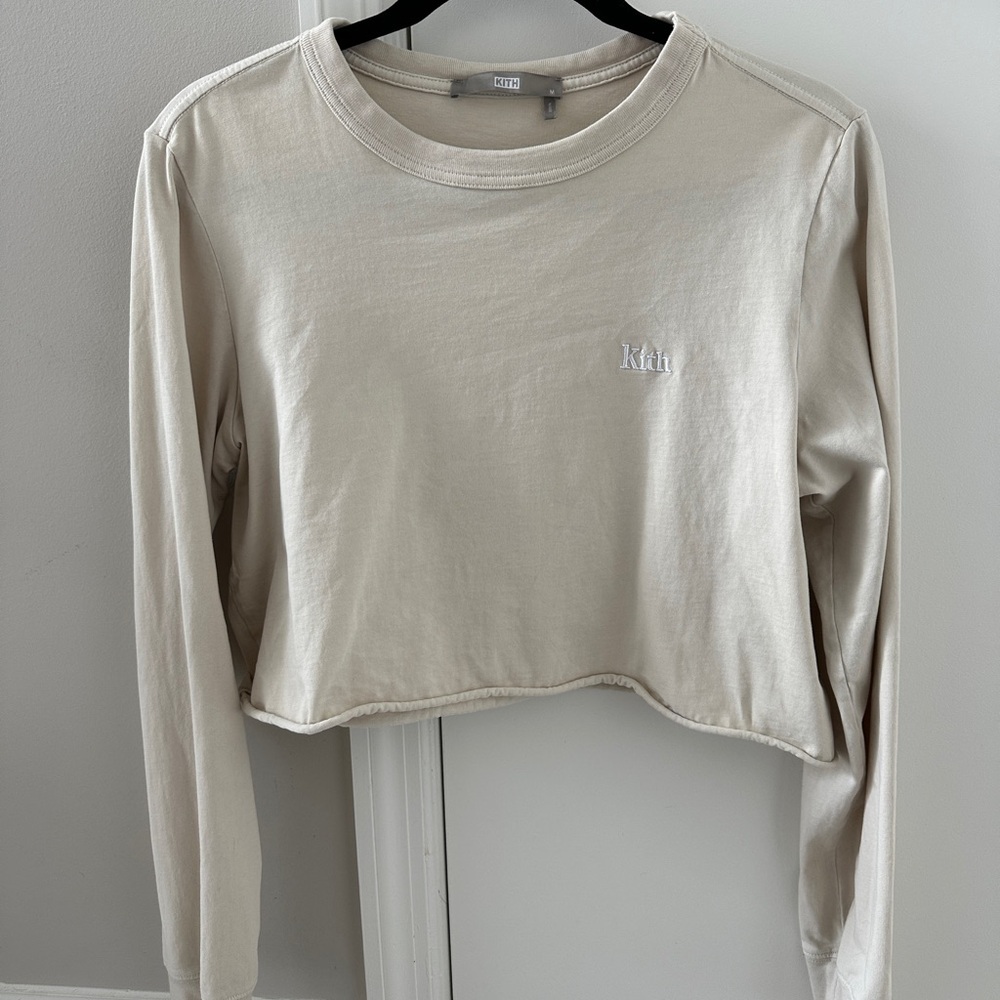 Kith Off-White Long Sleeve Crop Top
